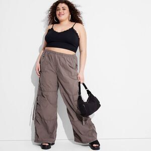 Wild Fable - Women's Mid-Rise Wide Leg Cargo Pants - Wild Fable Pewter
